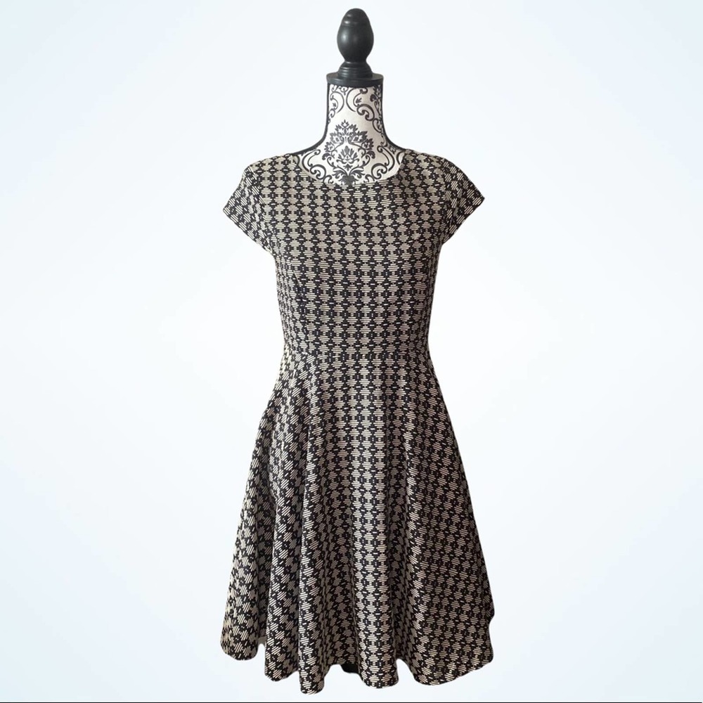Maeve for Anthro Black and White Skate/circle dress size 2